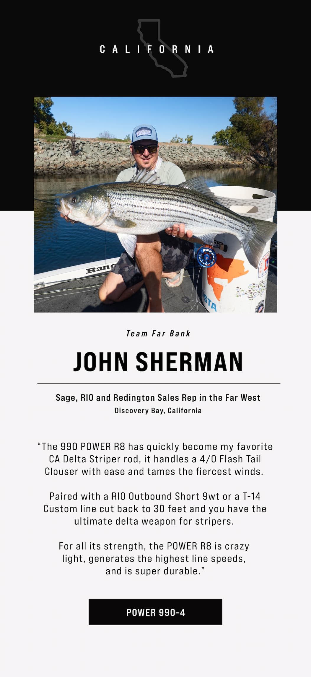 Shop the Sage Power R8 990-4 fly rod