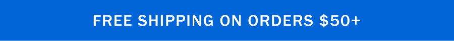 Free shipping on orders USD $50+