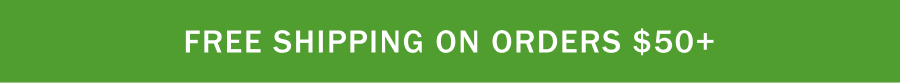 Free shipping on orders USD $50+