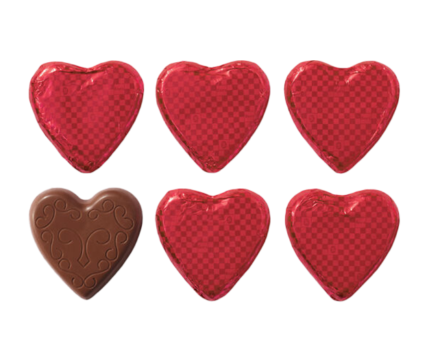 Milk Chocolate Hearts - Pack of 6