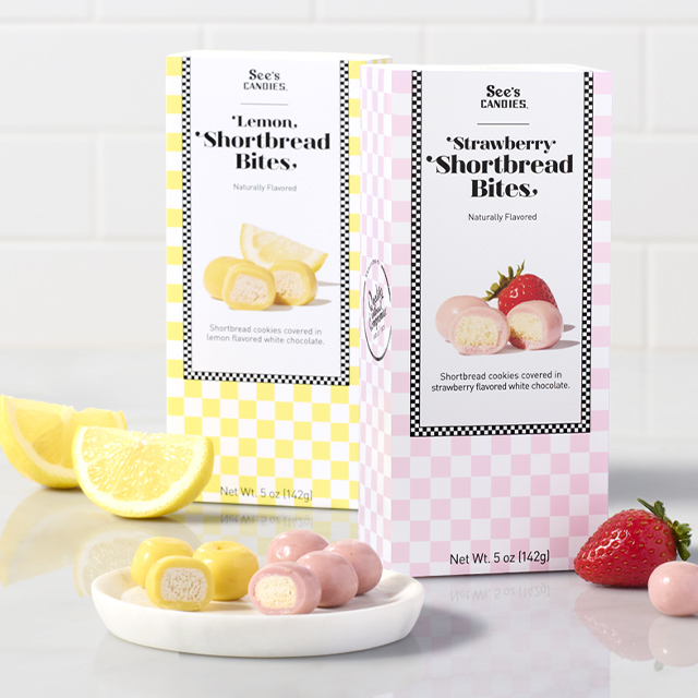 Strawberry & Lemon Shortbread Bites