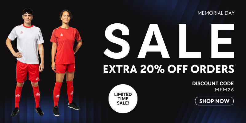 Sale banner with text: Memorial Day Sale, extra 20% off orders*, discount code MEM26, Shop Now, packages exluded