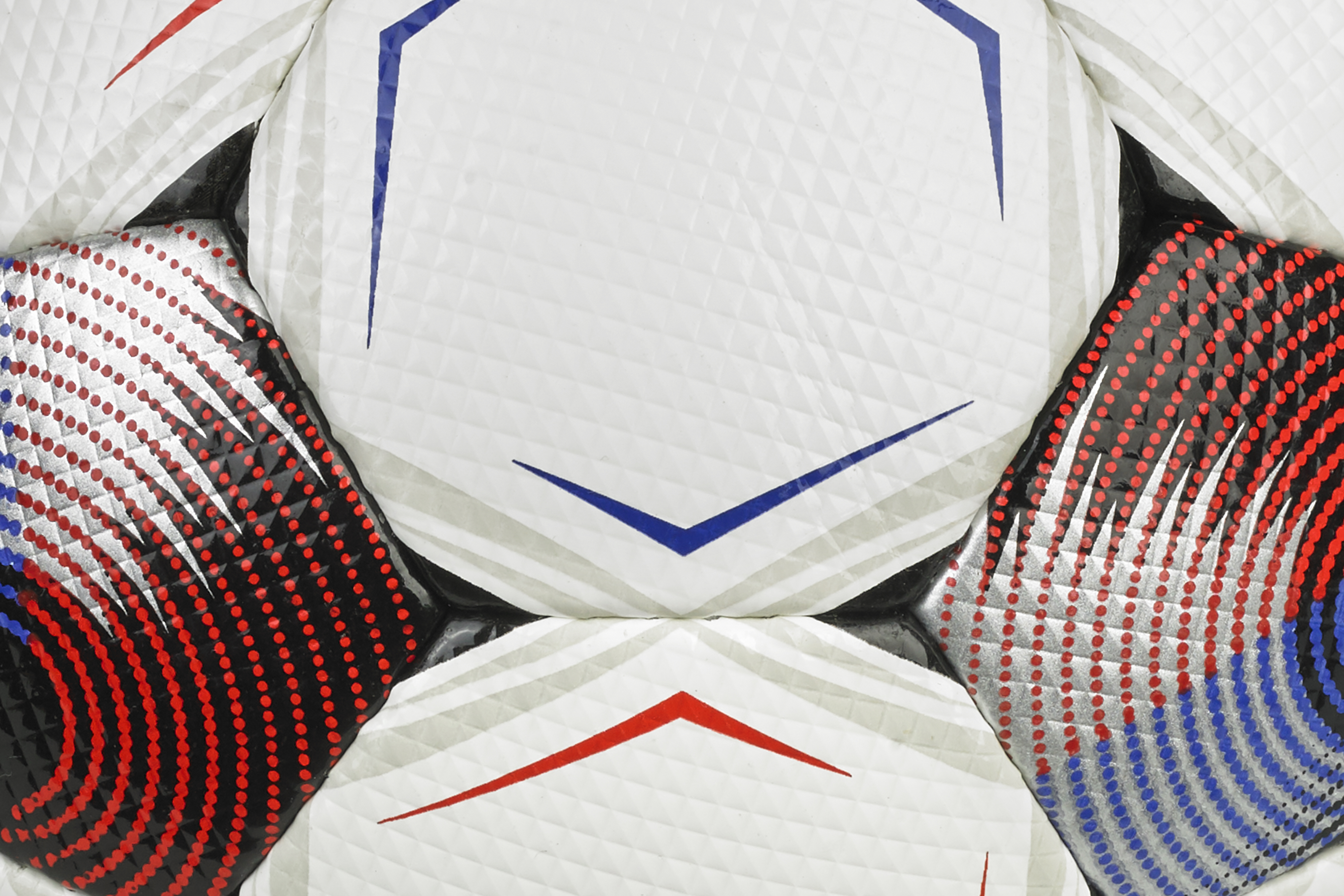 Close up view of the diamond texture of the Select Numero 10 soccer ball