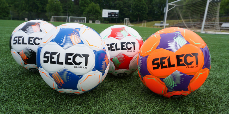 All colorways of the Club 2026 ball on a soccer field