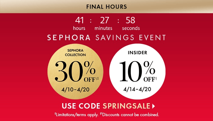 Sephora Savings Event Ends Tomorrow
