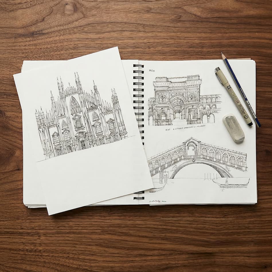 Alicen's sketches for the Viaterra collection