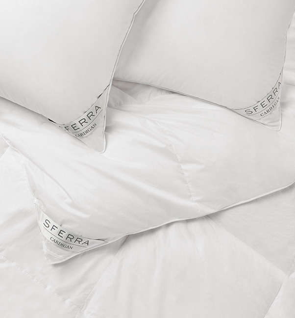 down pillows and duvets