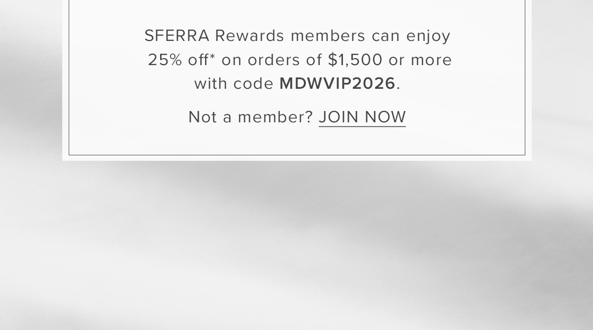 join SFERRA Rewards 