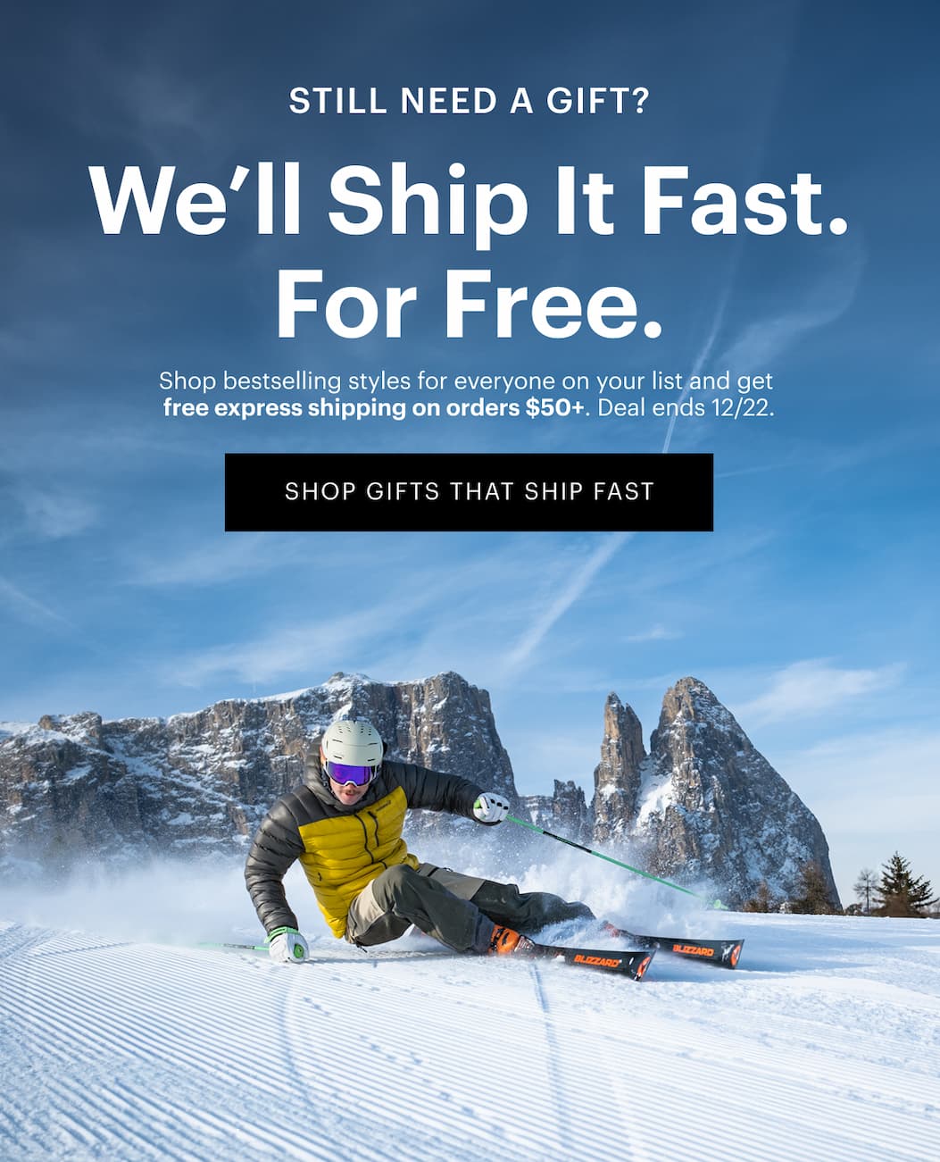 Still Need A Gift? | We’ll Ship It Fast—For Free. | Shop bestselling styles for everyone on your list and get free express shipping on orders $50+. Deal ends 12/22. | Shop Gifts That Ship Fast