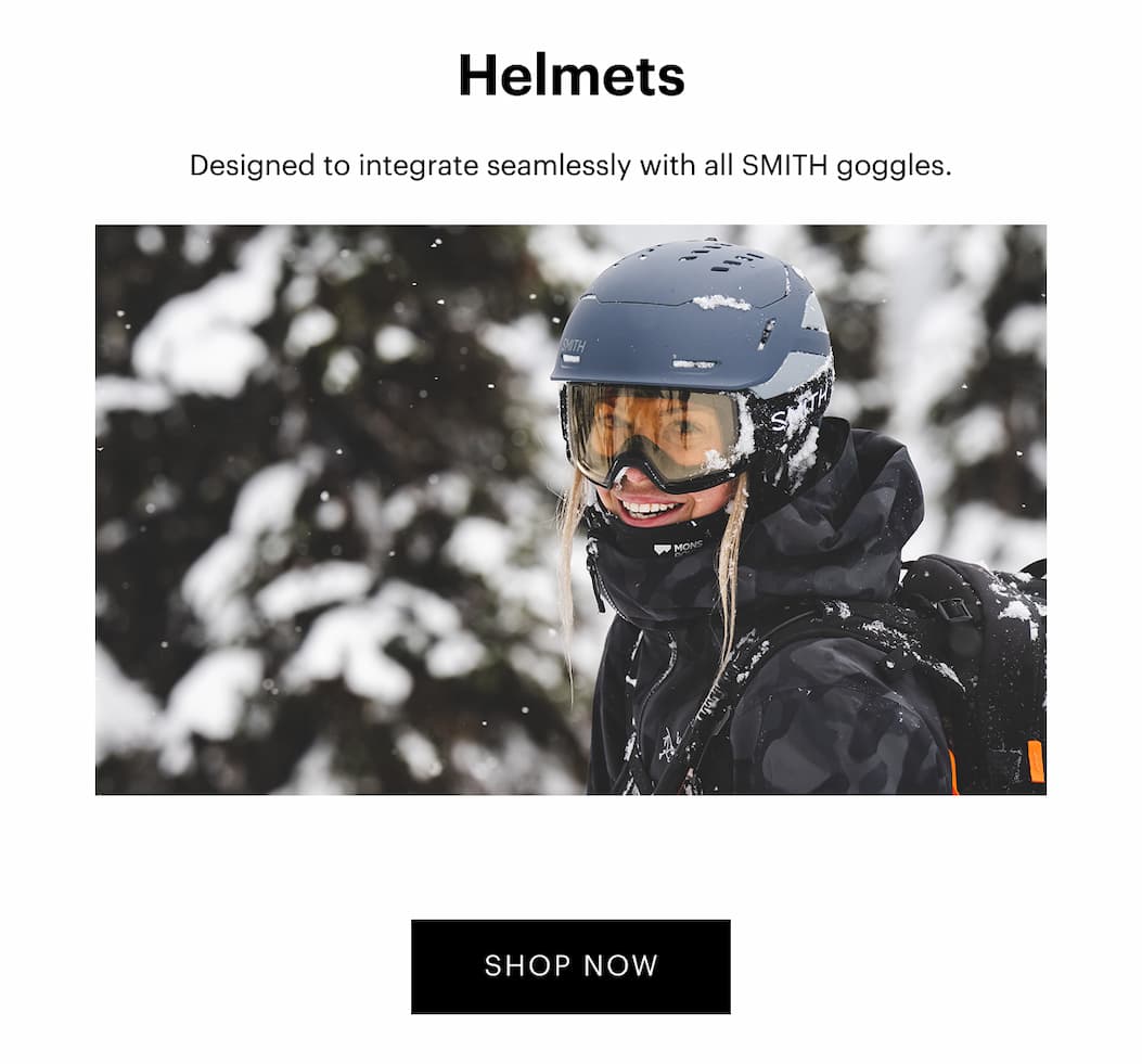 Helmets | Designed to integrate seamlessly with all SMITH goggles. | Shop Now