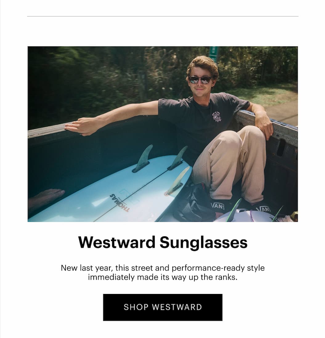 Westward Sunglasses | New last year, this street and performance-ready style immediately made its way up the ranks. | SHOP WESTWARD