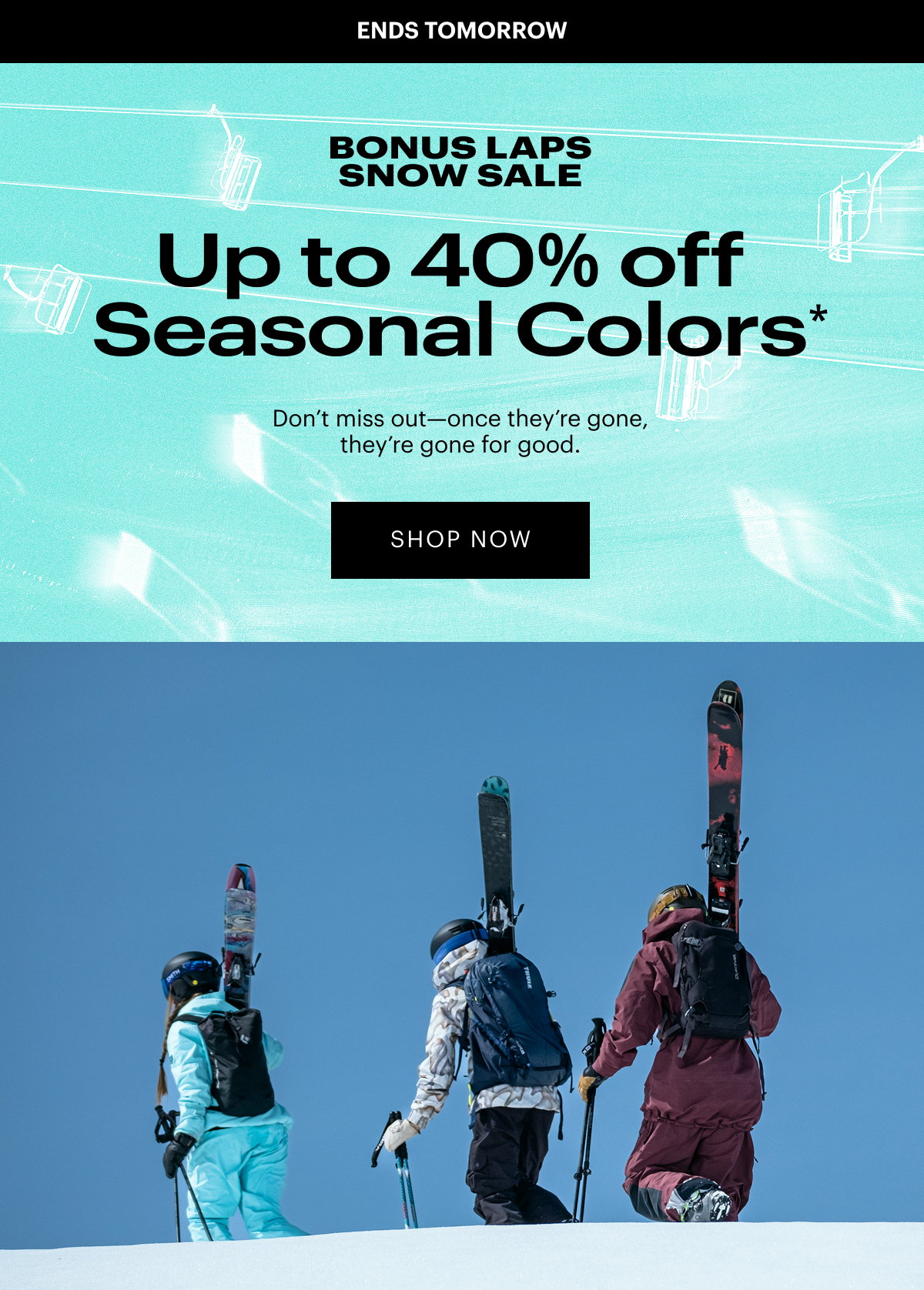 Sale is still going, but stock isn't lasting long! 