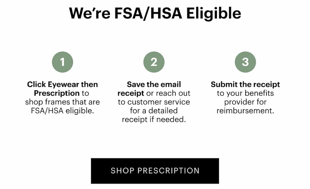 We're FSA/HSA Eligible
