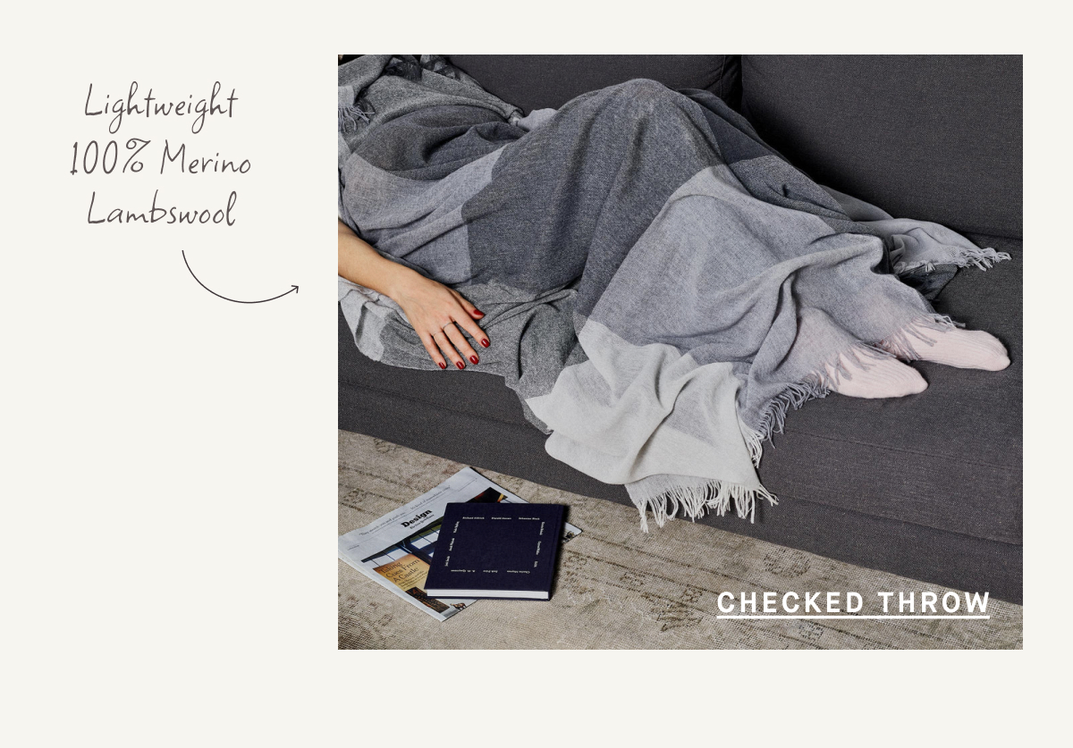 Lightweight 100% Merino Lambswool cheCKED throw