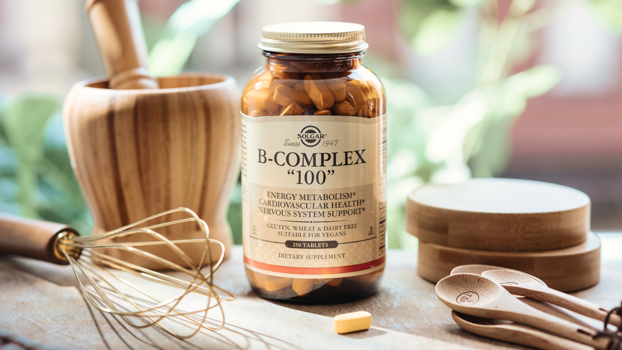 Solgar B-Complex "100", 50 Vegetable Capsules - Nervous System Support - Supports Energy Metabolism - Non-GMO, Vegan, Gluten Free, Dairy Free, Kosher - 50 Servings