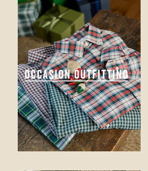 Occasion Outfitting. Plaid Sport Shirts folded and stacked.