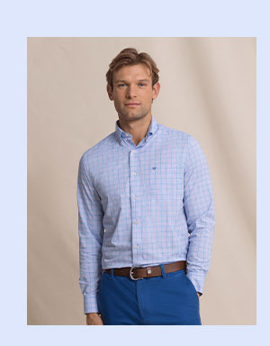 Man in plaid sport shirt.
