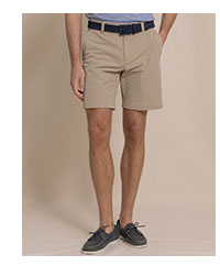 Man in dark khaki performance shorts.