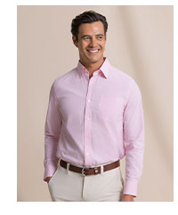 Man in pink button down.