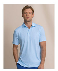 Man in light blue polo.