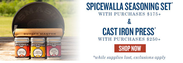 Spicewalla Seasoning Set with purchases $175+ and Cast Iron Press with purchases $250+. Shop now. While supplies last, exclusions apply.