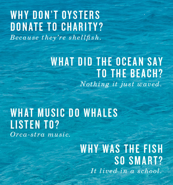 Various dad jokes.