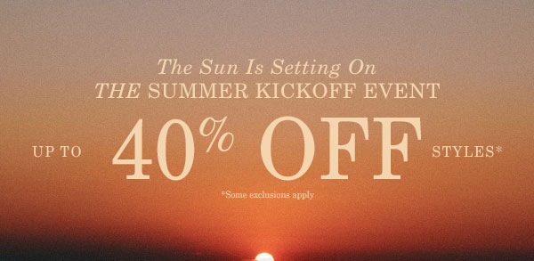 Up to 40% off styles!