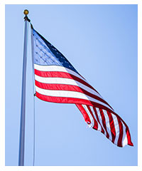 American flag.