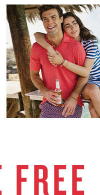 Man in red polo.