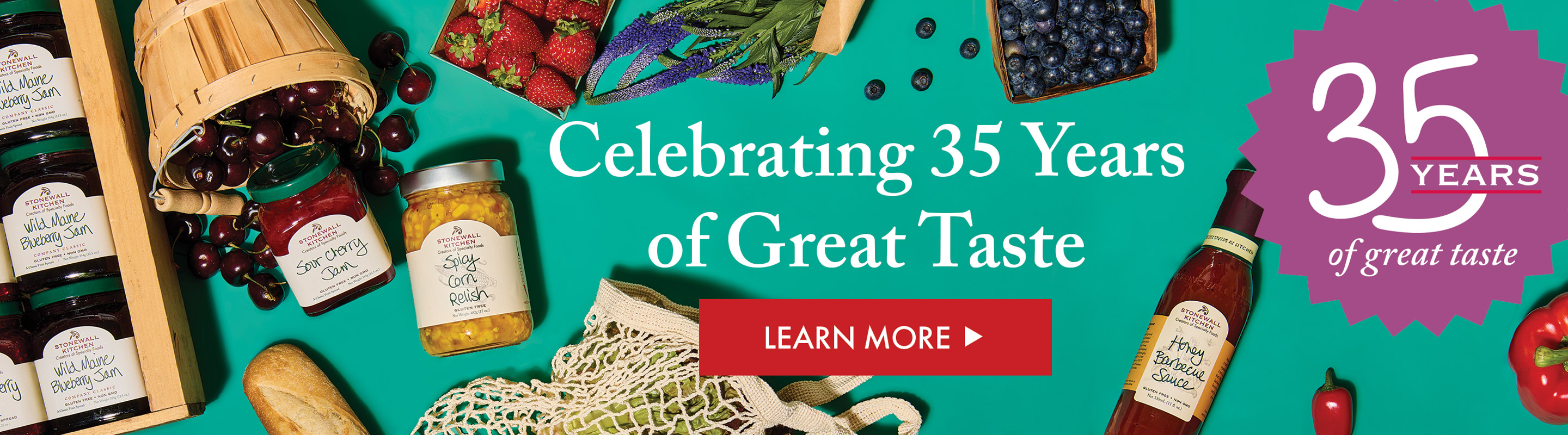 Celebrating 35 years of great taste - learn more