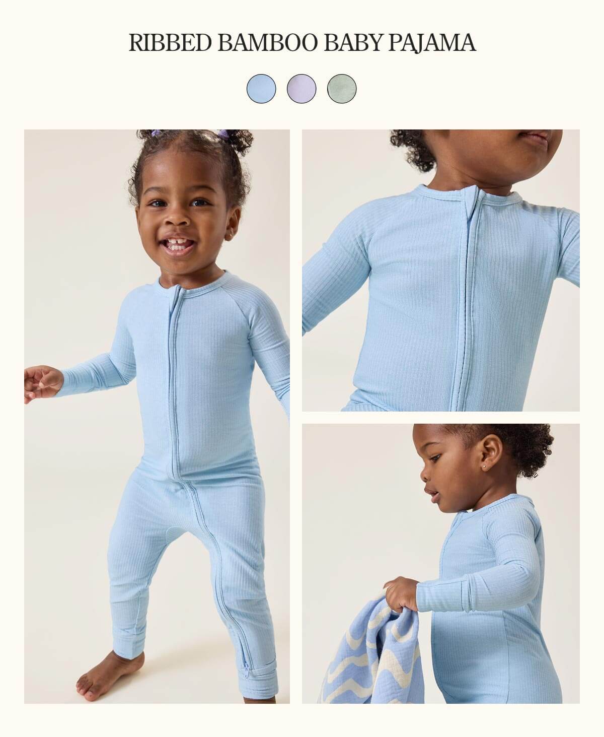 Ribbed Bamboo Baby Pajama