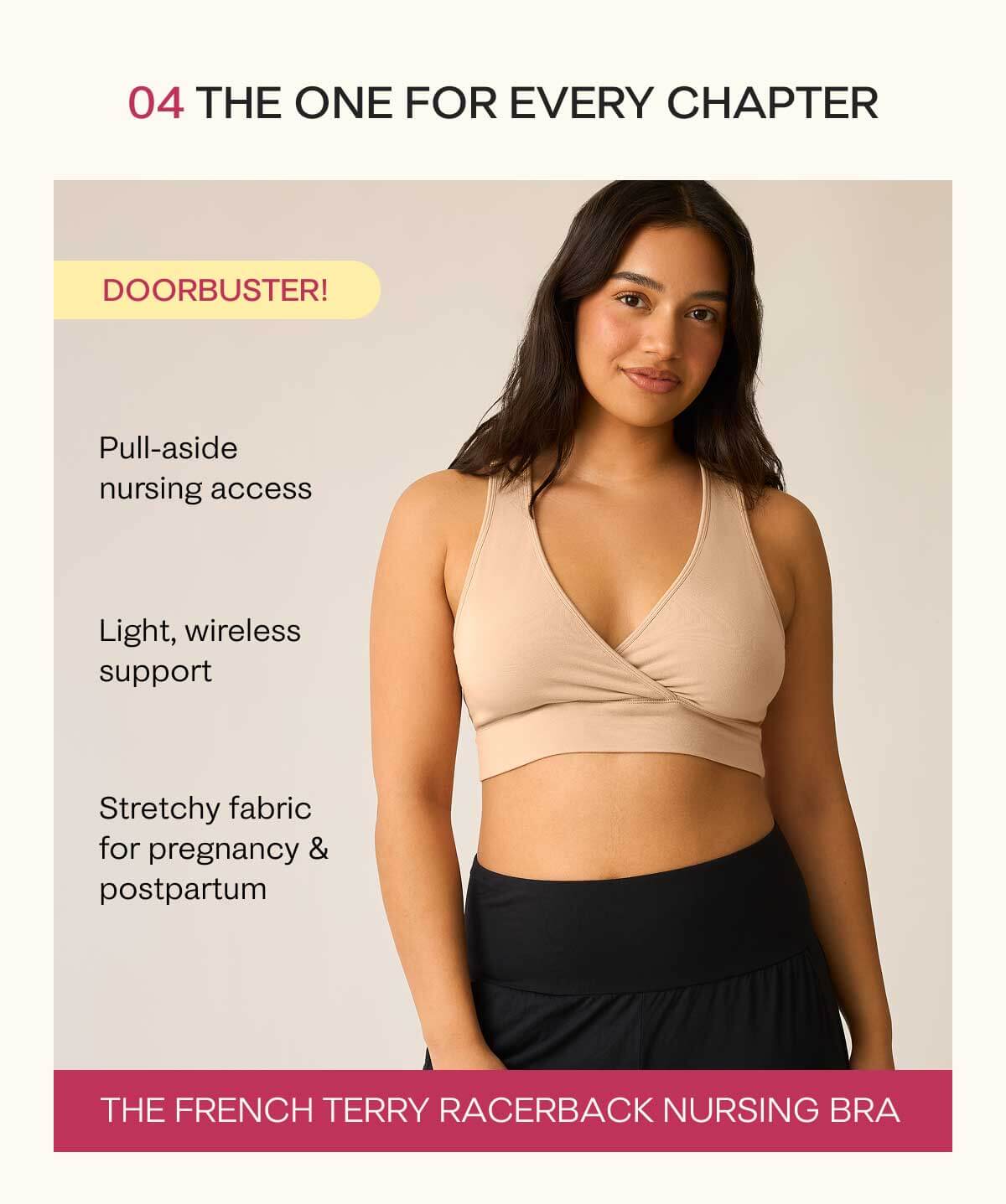 French Terry Racerback Nursing & Sleep Bra: The One for Every Chapter