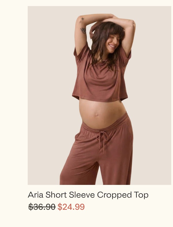 Aria Short Sleeve Cropped Top