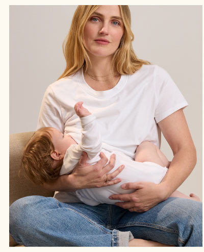 Modal Crew Neck Nursing T-shirt