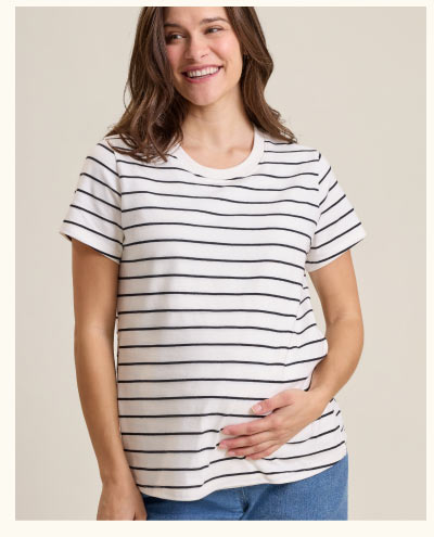 Relaxed Cotton Maternity & Nursing T-shirt