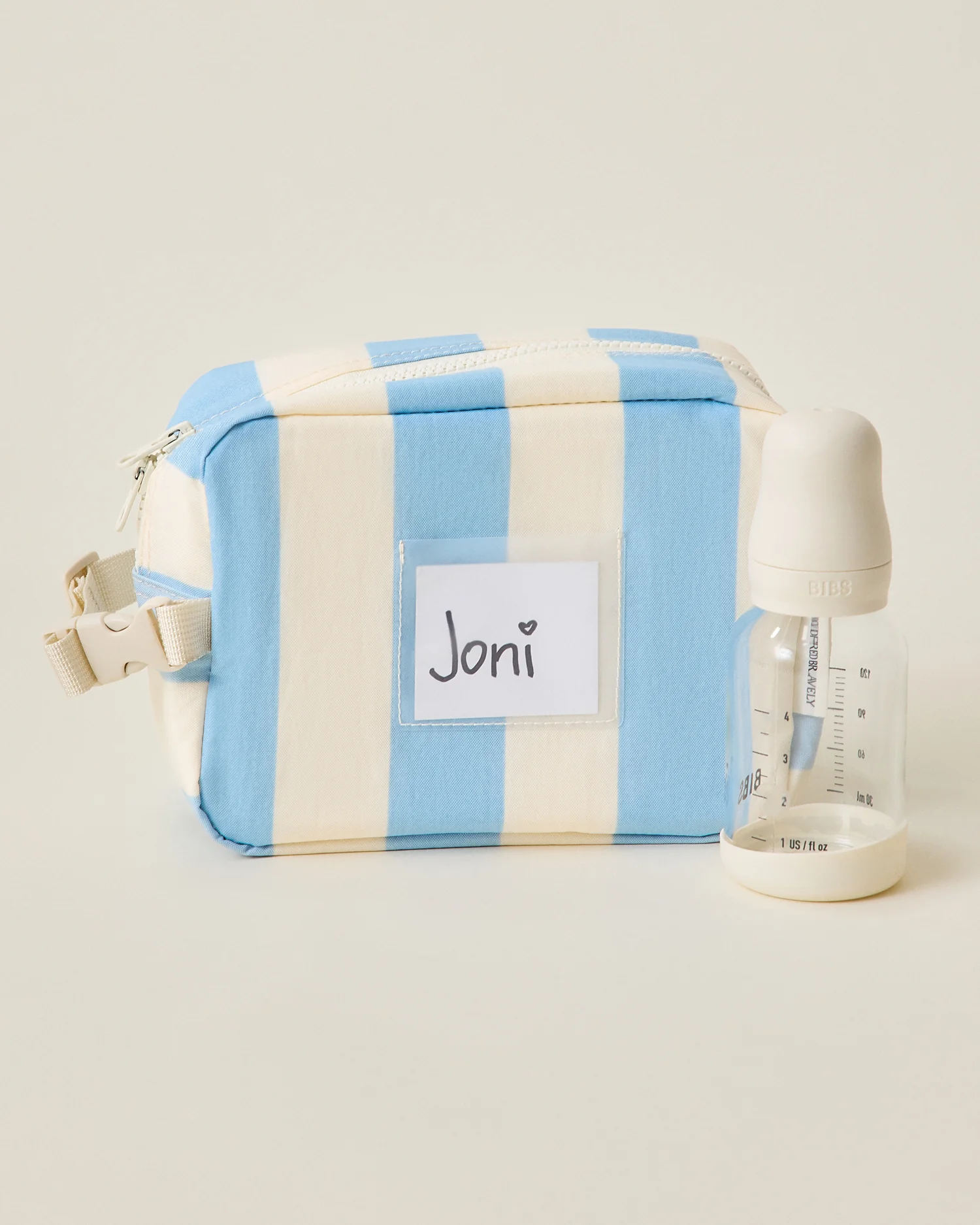 Image of Mini Cooler Bag | Blue Wide Stripe