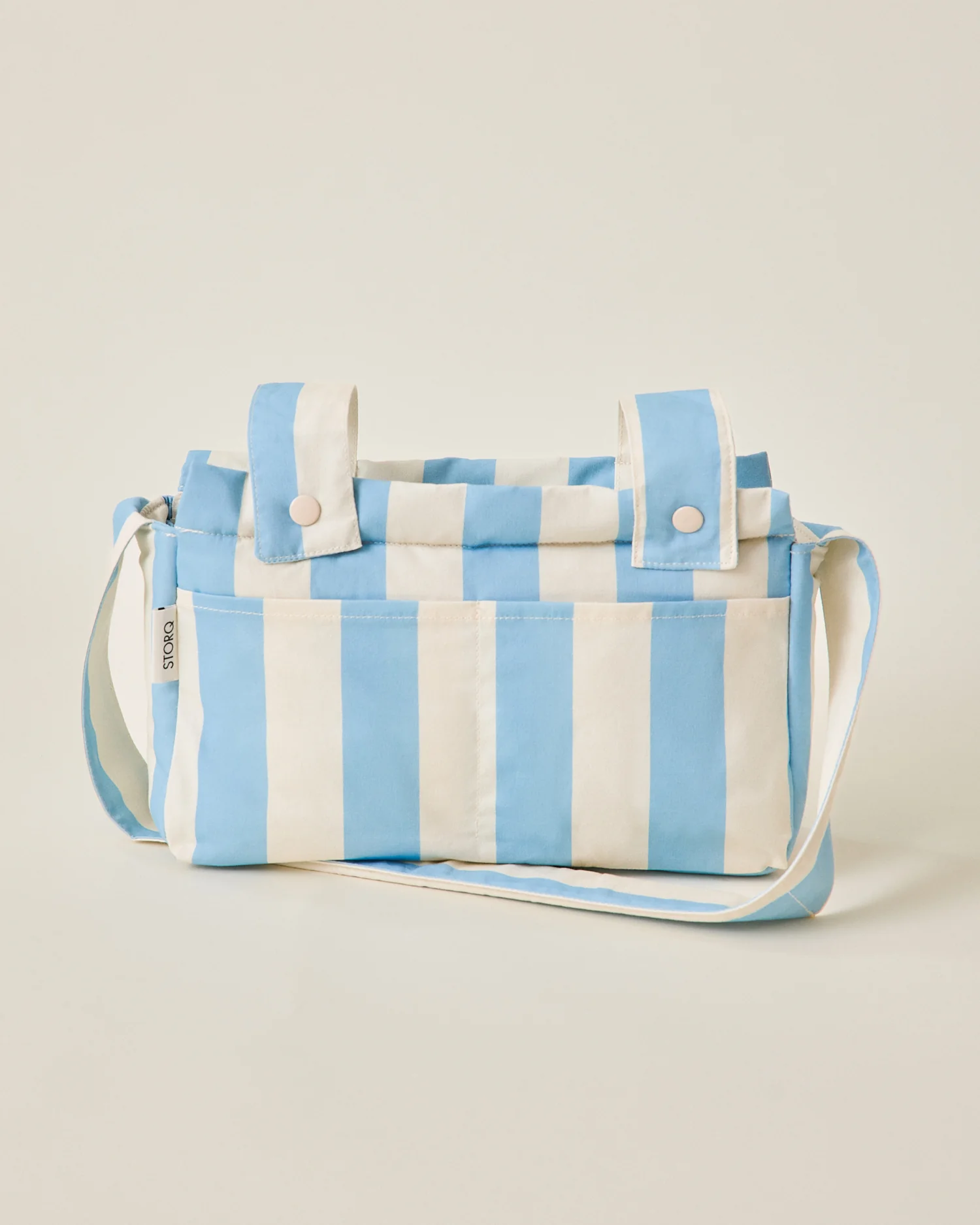 Image of Stroller Party Caddy Bag | Blue Wide Stripe