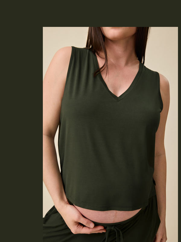 Aria Bamboo Cropped V-Neck