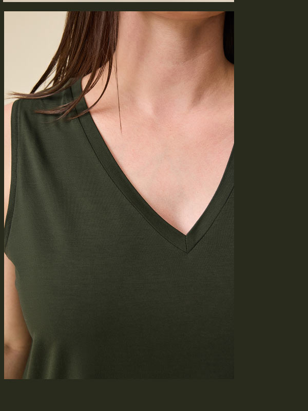 Aria Bamboo Cropped V-Neck