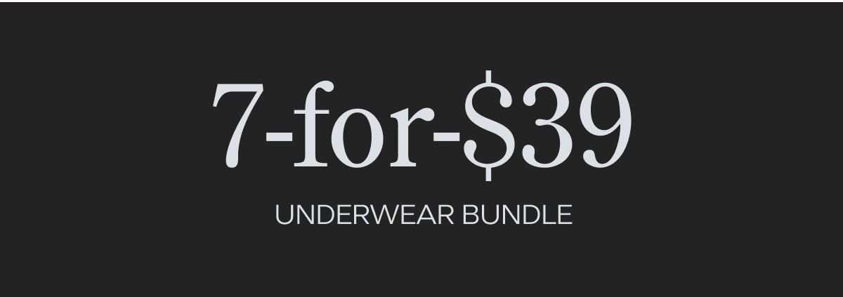 7 for $39 Underwear