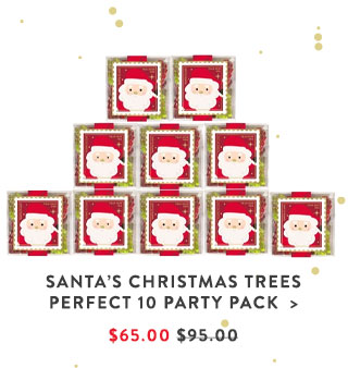 Santa's Christmas Trees Perfect 10 Party Pack