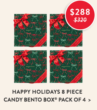 Happy Holidays 8 Piece Candy Bento Box® Pack of 4