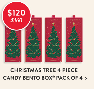 Christmas Tree 4 Piece Candy Bento Box® Pack of 4