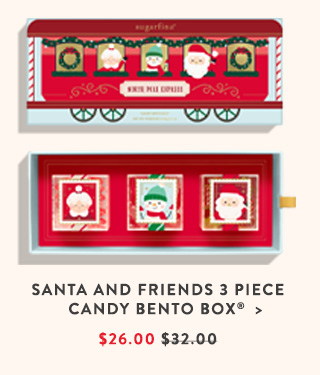Santa and Friends 3 Piece Candy Bento Box®
