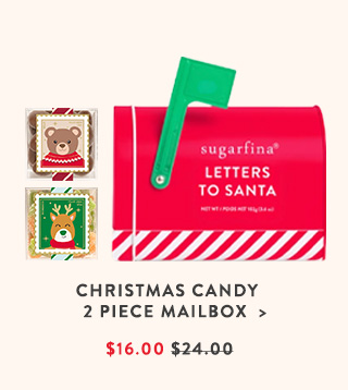 Christmas Candy 2 Piece Mailbox