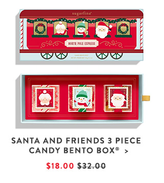 Santa and Friends 3 Piece Candy Bento Box®