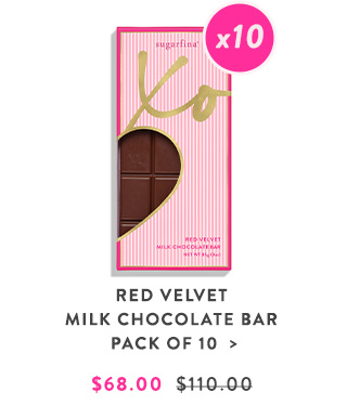 Red VelvetMilk Chocolate Bar Pack of 10