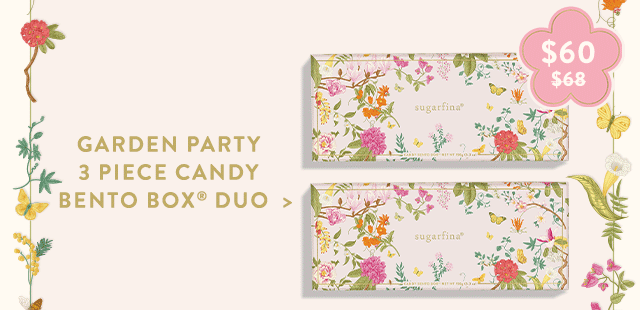 Garden Party 3 Piece Candy Bento Box® Duo