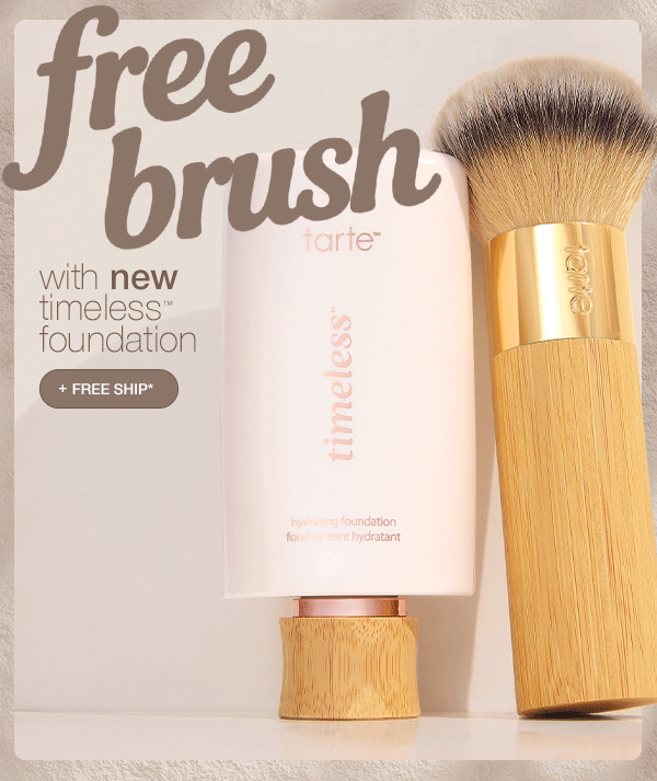 free brush with new timeless foundation