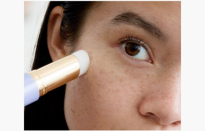 The Serum Stick applied on model